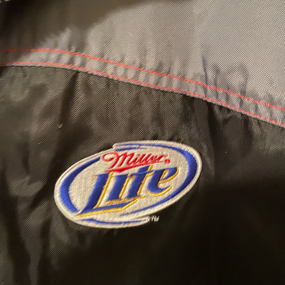 SALE!! Reduced Vintage Miller Lite Harley Davidson Sponsored Windbreaker Jacket - Picture 2 of 5